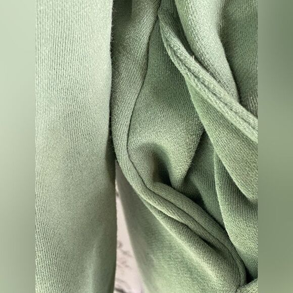 Solitaire Embroidered Full Zip Tunic Hooded Sweatshirt Green Size M - Picture 6 of 9